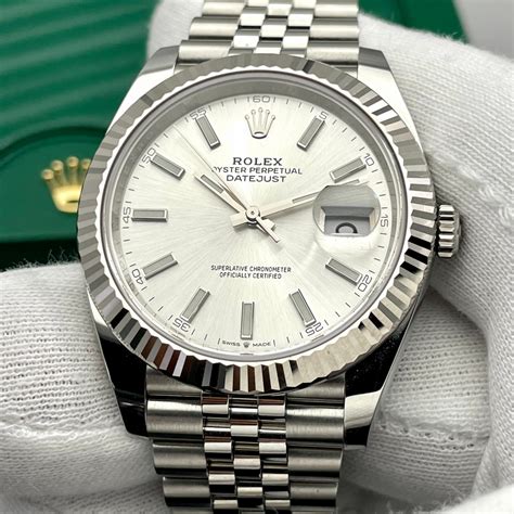 rolex datejust 41 silver dial jubilee review|rolex datejust 41 with diamonds.